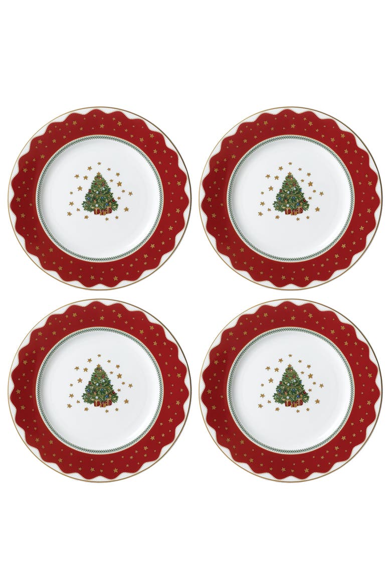 My Noel Canape / Dessert Plate, set of 4, Main, color, White