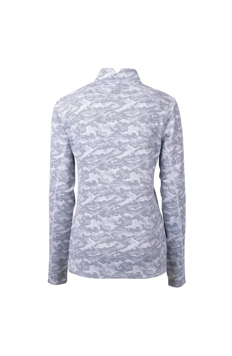 Cutter & Buck Women's Cutter & Buck Charcoal SMU Mustangs Vault DryTec Traverse Camo Print Stretch Quarter-Zip Top, Alternate, color,