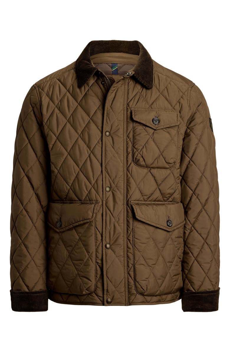 Polo Ralph Lauren The Beaton Quilted Water-Repellent Shirt Jacket, Alternate, color, Chestnut