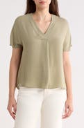 ELIE ELIE TAHARI V-Neck Short Sleeve Top