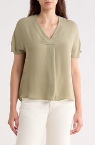 ELIE ELIE TAHARI V-Neck Short Sleeve Top
