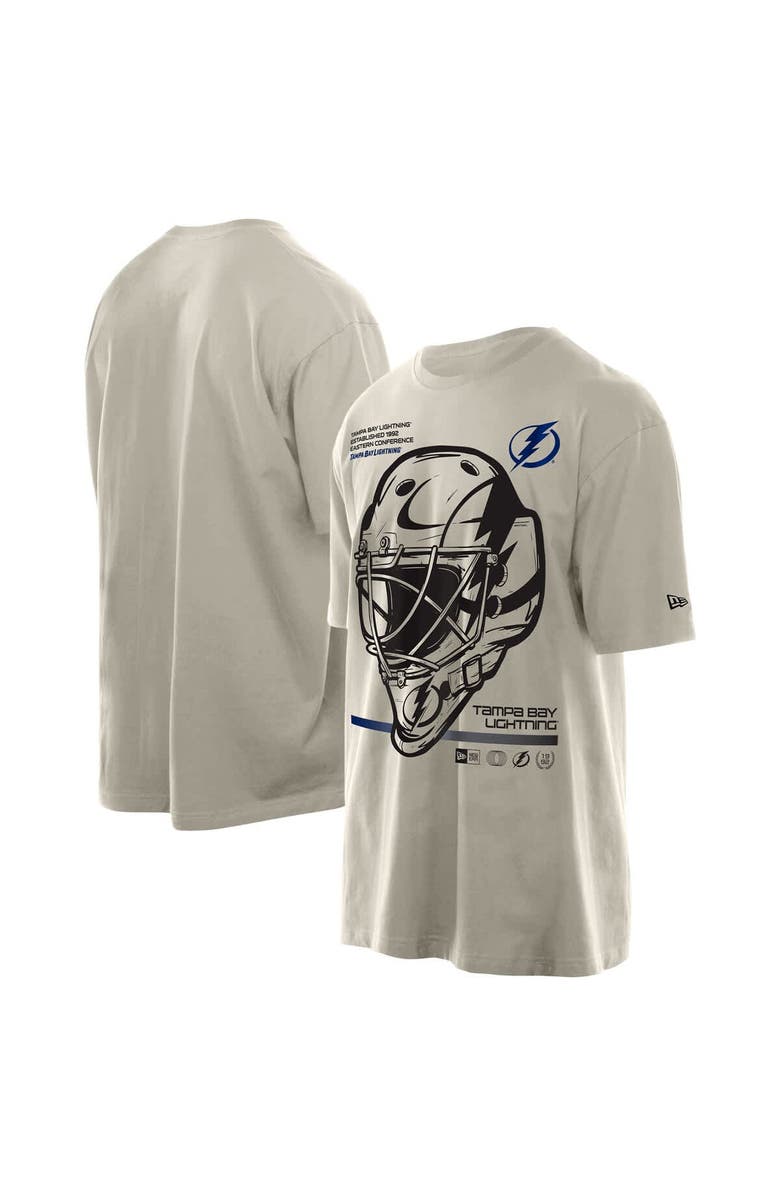 New Era Men's New Era Tan Tampa Bay Lightning Goalie Mask T-Shirt, Main, color, Tan
