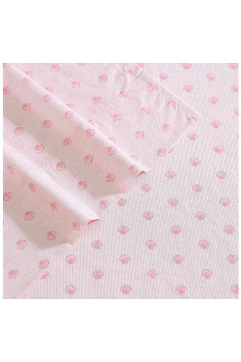Scallop Dollop 3-Piece Cotton Sheet Set, Alternate, color, BRIGHT PINK