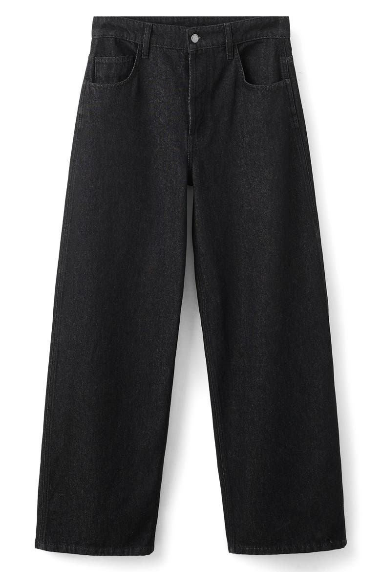 High Waist Balloon Jeans, Alternate, color, BLACK