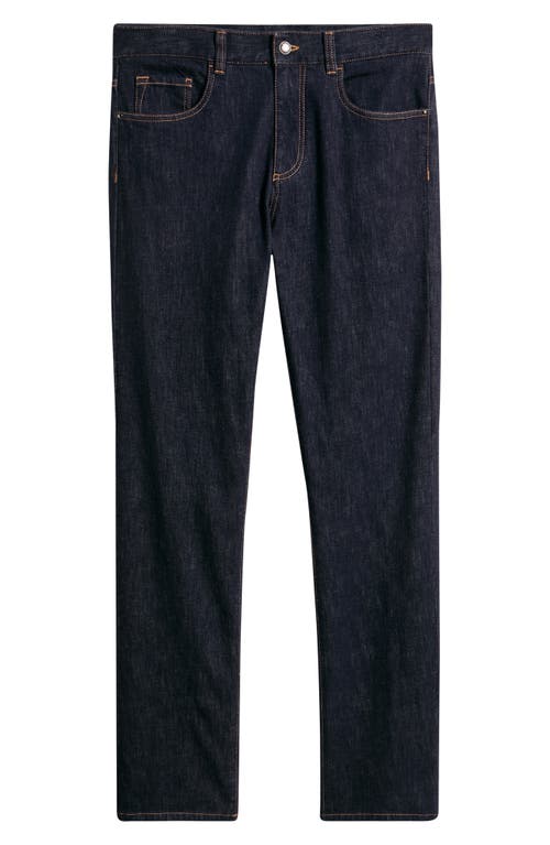 Canali Regular Fit Stretch Cotton & Wool Jeans In Blue