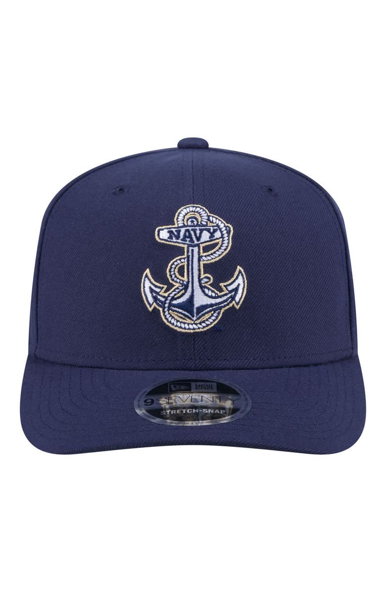 New Era Men's New Era Navy Navy Midshipmen 9SEVENTY Stretch-Snap Adjustable Hat, Alternate, color, Navy