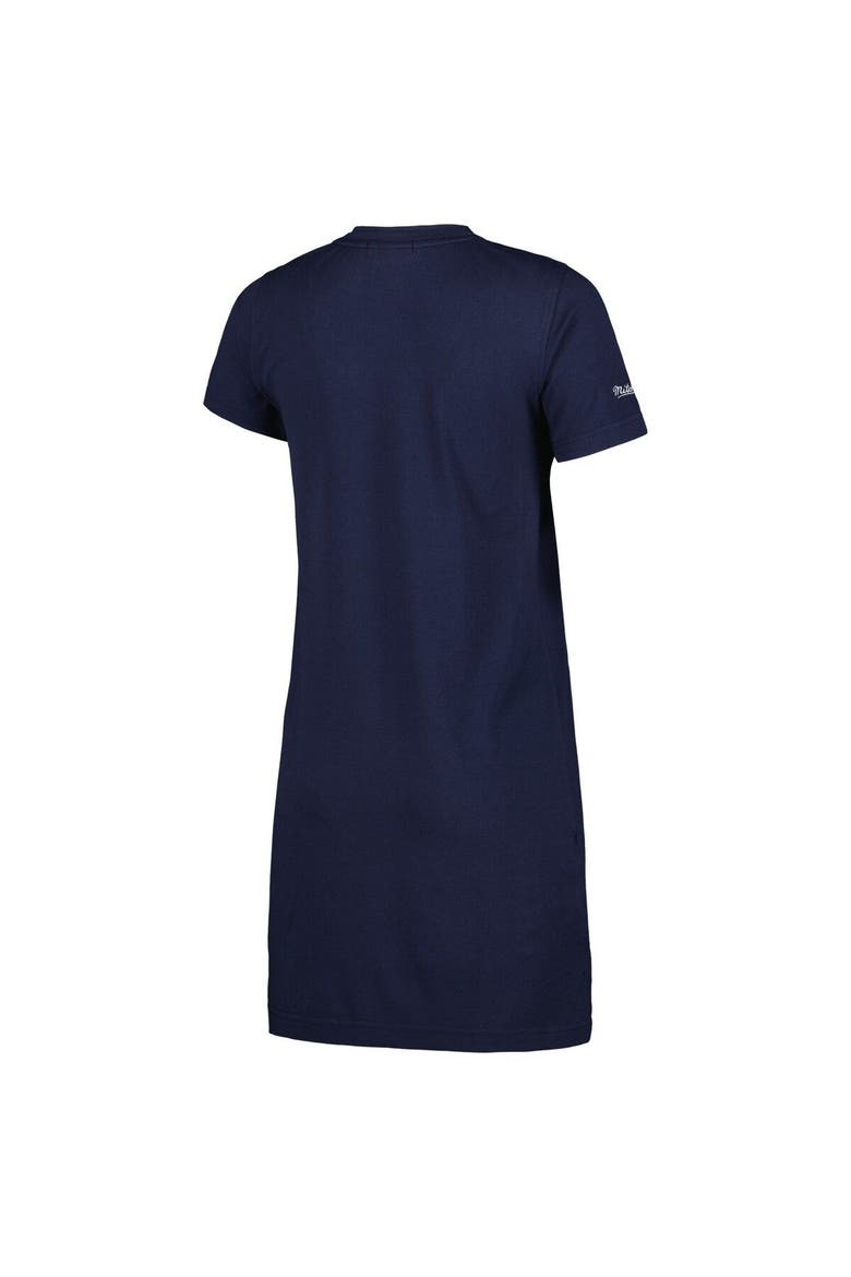 Women's Mitchell & Ness  Navy New York Yankees Cooperstown Collection V-Neck Dress, Alternate, color, Navy