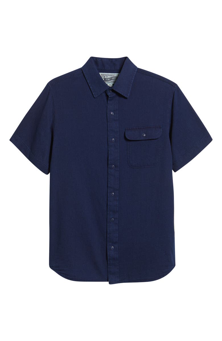 Schott NYC Cotton Button-Up Work Shirt, Alternate, color, Basketweave
