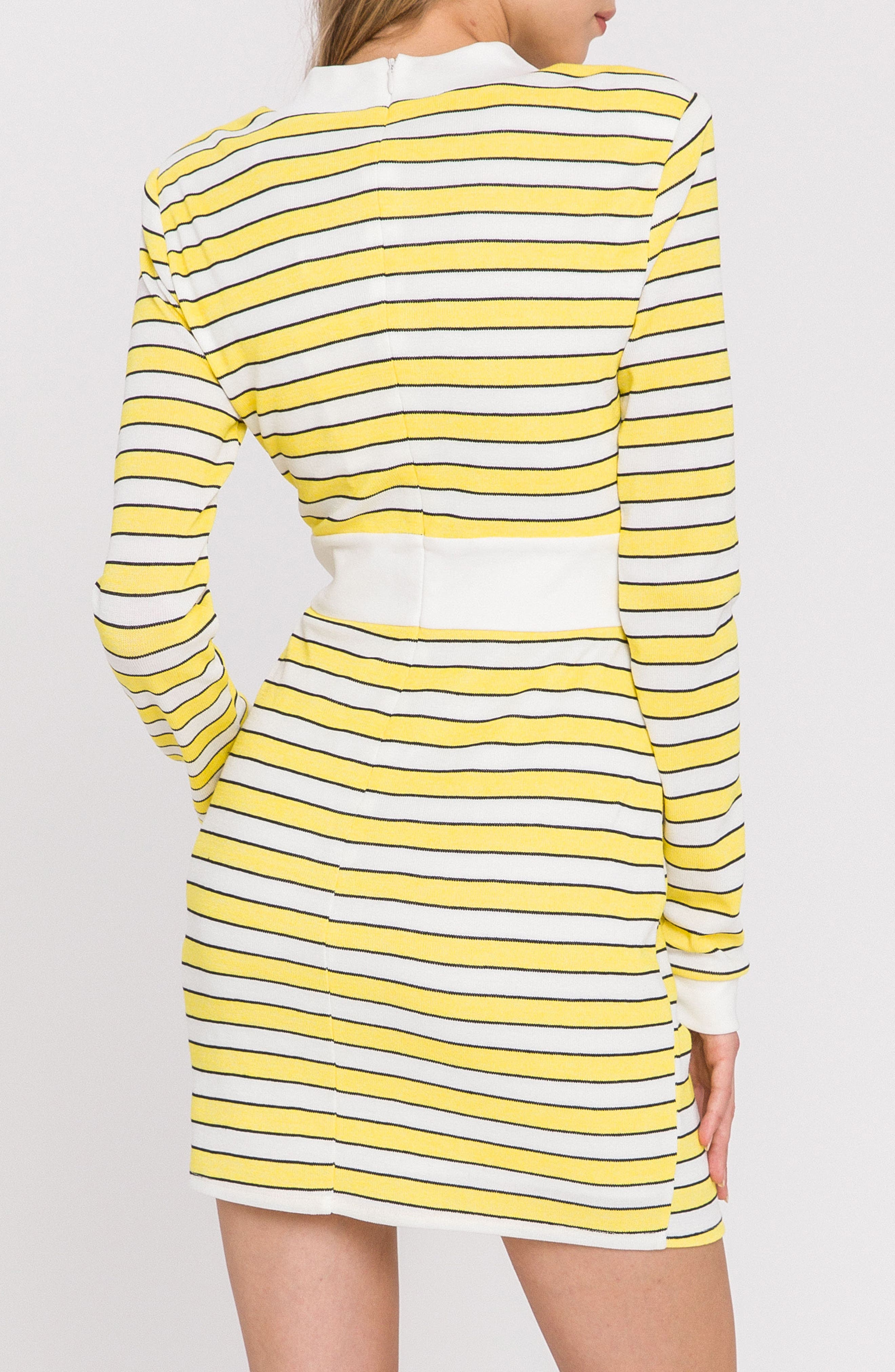 Stripe Long Sleeve Minidress - image 2