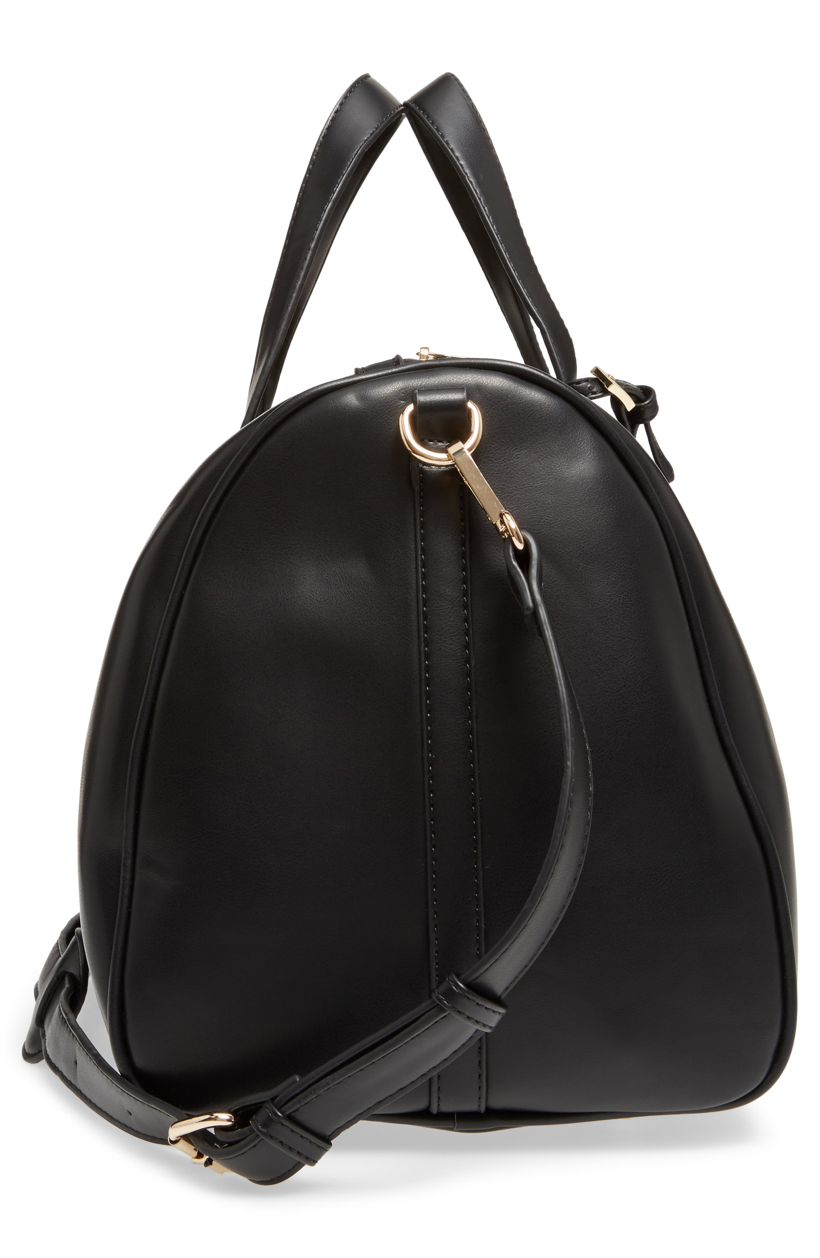 BP. Stripe Faux Leather Duffel Bag, Alternate, color, 