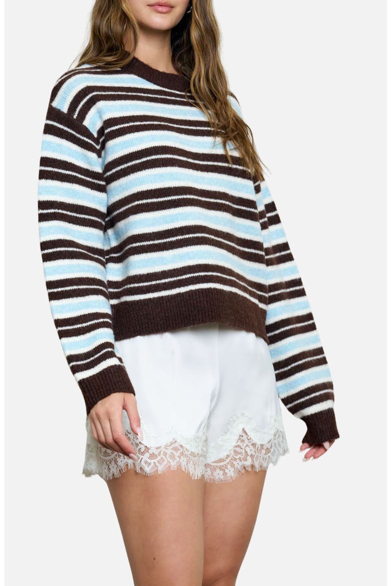 Striped Crewneck Sweater, Alternate, color, LIGHT BLUE MULTI