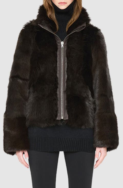 Hope Reversible Genuine Shearling Coat