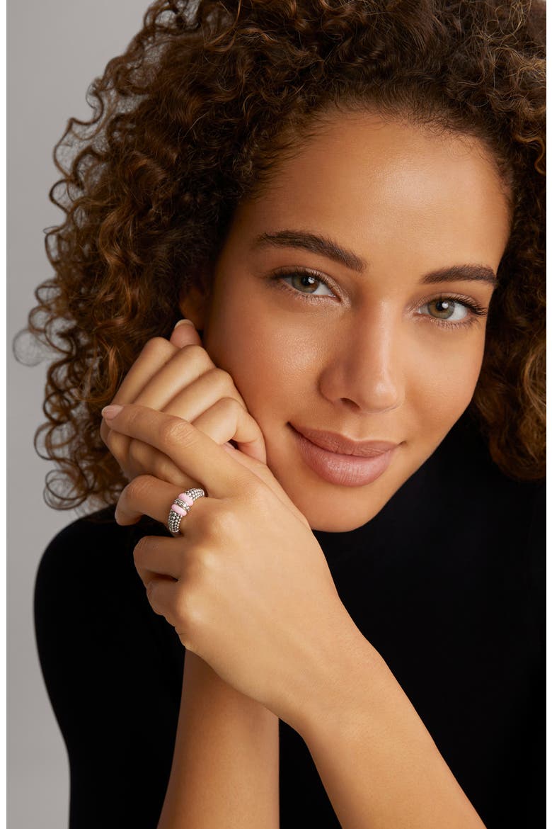 Pink Caviar Diamond Ceramic Ring (Nordstrom Exclusive), Alternate, color, PINK