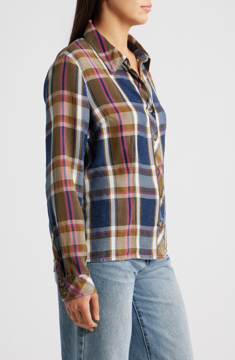 KUT from the Kloth Beatrix Button-Up Shirt, Alternate, color, Brown/ Camel