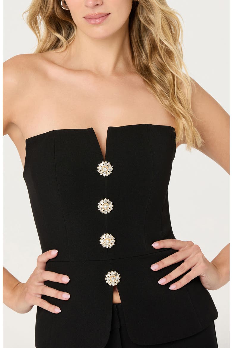 Annemarie Strapless Top, Alternate, color, BLACK