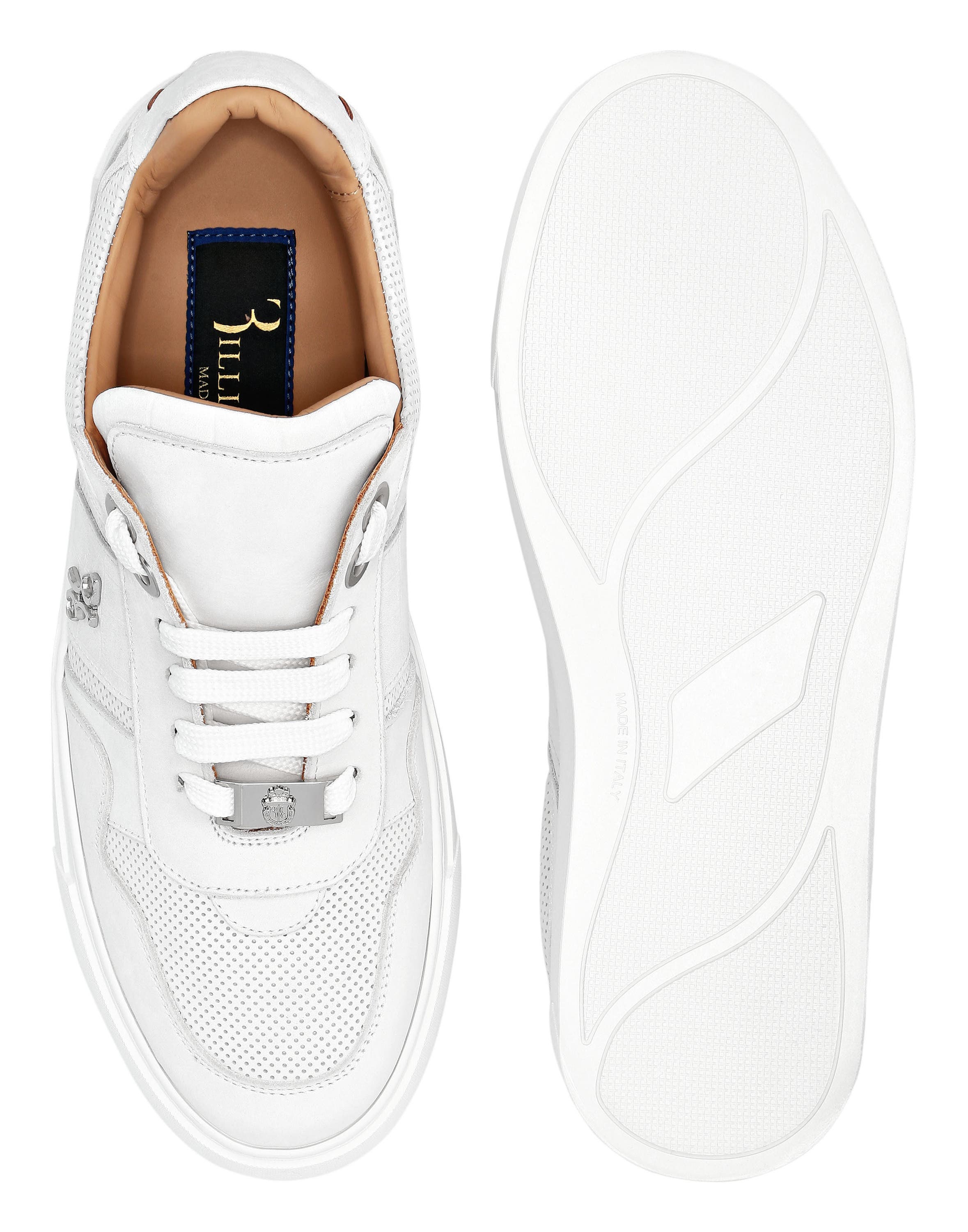 Nubuck Croco Printed Lo-Top Sneakers Men, Alternate, color, white