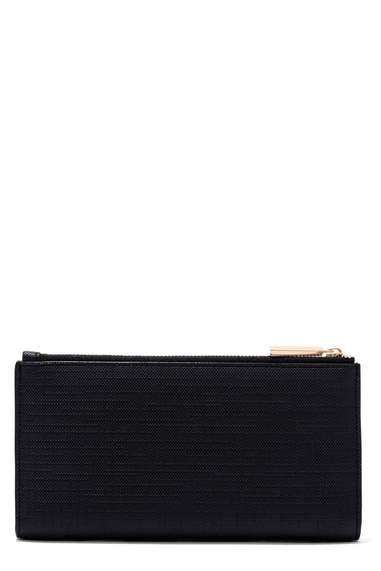 Signature Slim Coated Canvas Wallet, Main, color, ONYX