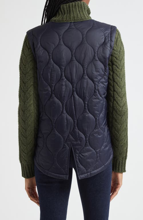 Veronica Beard Patra Quilted Mixed Media Wool Blend Jacket In Blue