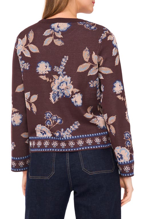 Vince Camuto Floral Jacquard Sweater In Gold