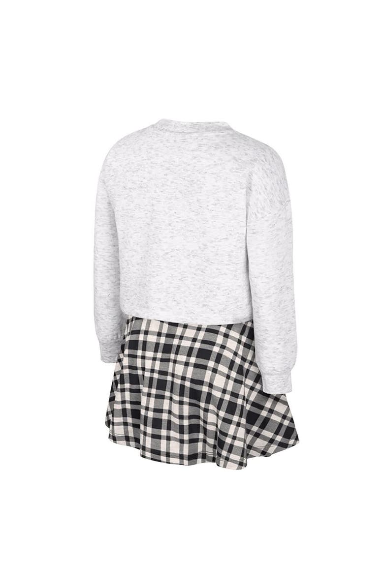 COLOSSEUM Girls Youth Colosseum Gray Iowa Hawkeyes Marceline Plaid Skirt and Top Set, Alternate, color, Gray