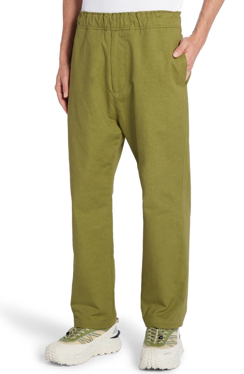 Moncler Cotton Sateen Sport Pants, Alternate, color, 