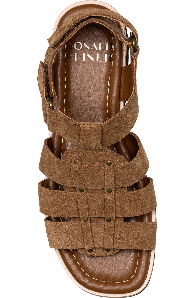 Donald Pliner Pryme Lug Sole Fisherman Sandal, Alternate, color, Saddle