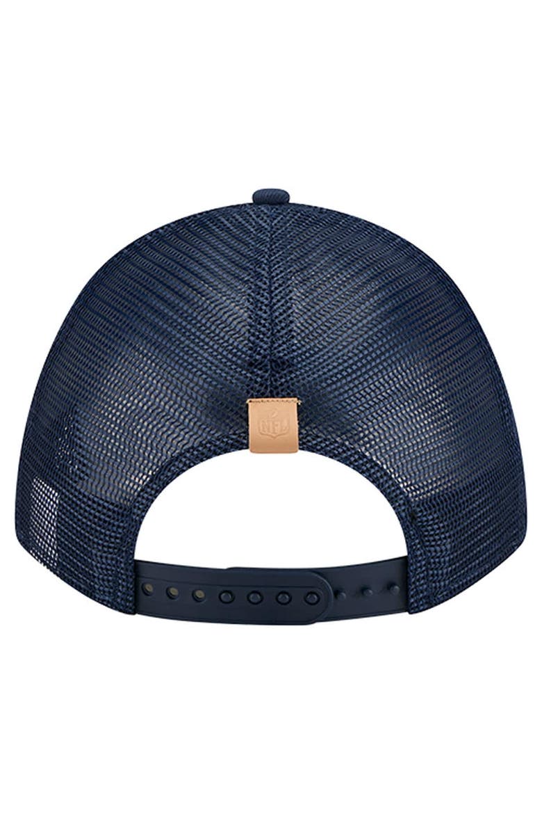 Men's New Era  Stone/Navy Dallas Cowboys Two-Tone Text 9FORTY M-Crown Adjustable Hat, Alternate, color, Stone