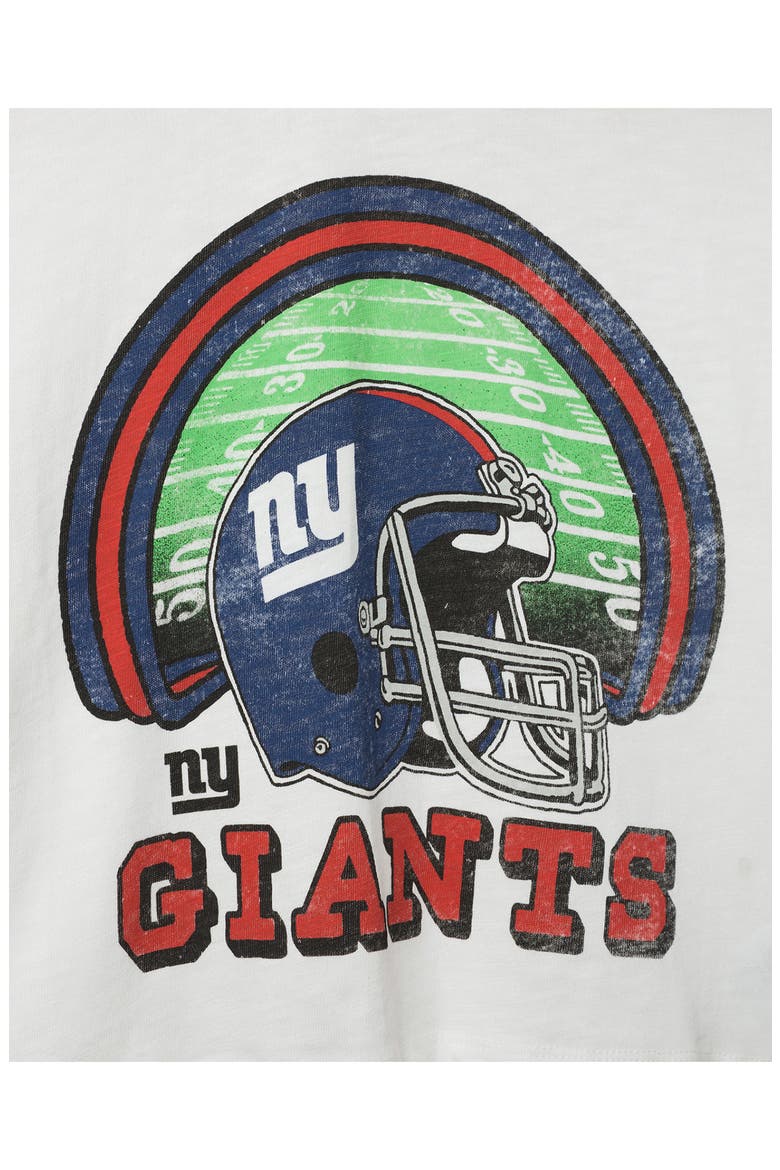 New York Giants Graphic Cropped T-Shirt, Alternate, color, VINTAGE WHITE