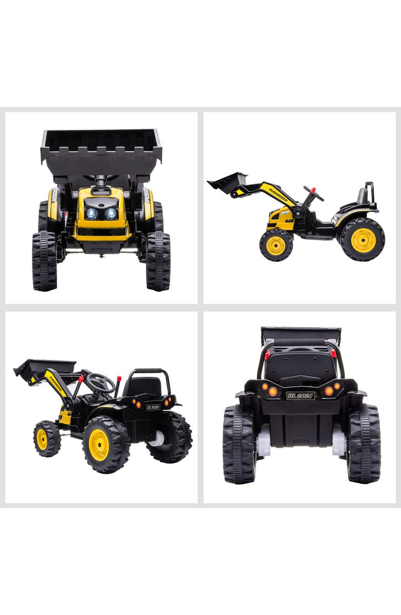 Aosom 6V Kids Ride on Excavator with High/Low Speed, Sound, Alternate, color, Yellow