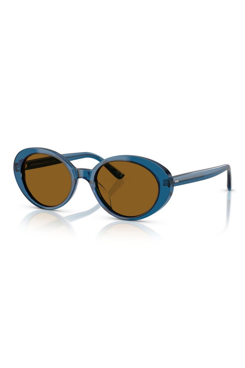 Lumar 51mm Oval Sunglasses, Alternate, color, TETSUKON BLUE / TRUE BROWN