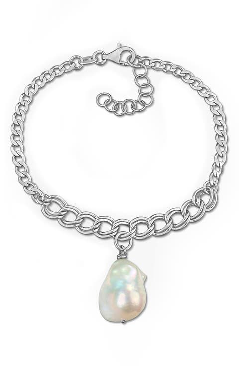 Cultured Pearl Chain Bracelet