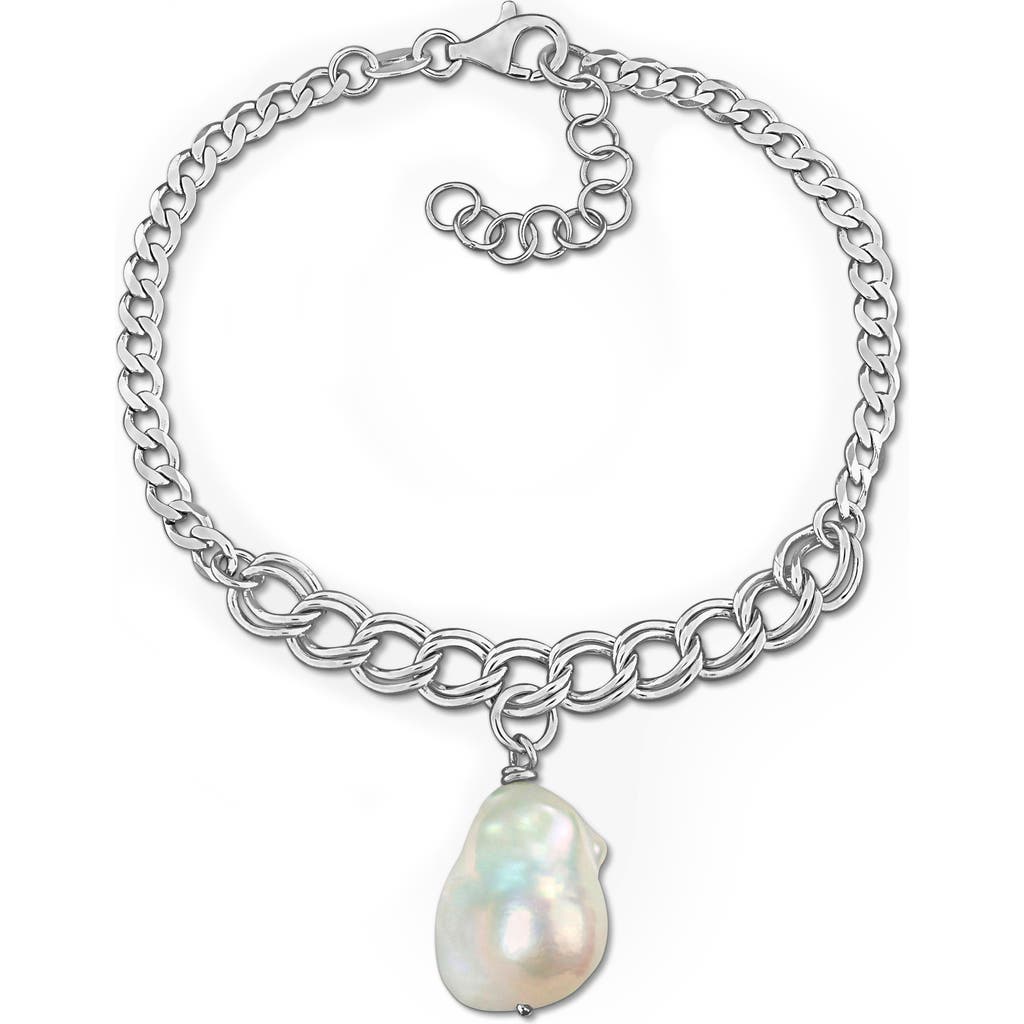 Delmar Cultured Pearl Chain Bracelet In White