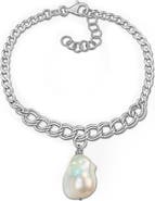 DELMAR Cultured Pearl Chain Bracelet