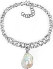 DELMAR Cultured Pearl Chain Bracelet