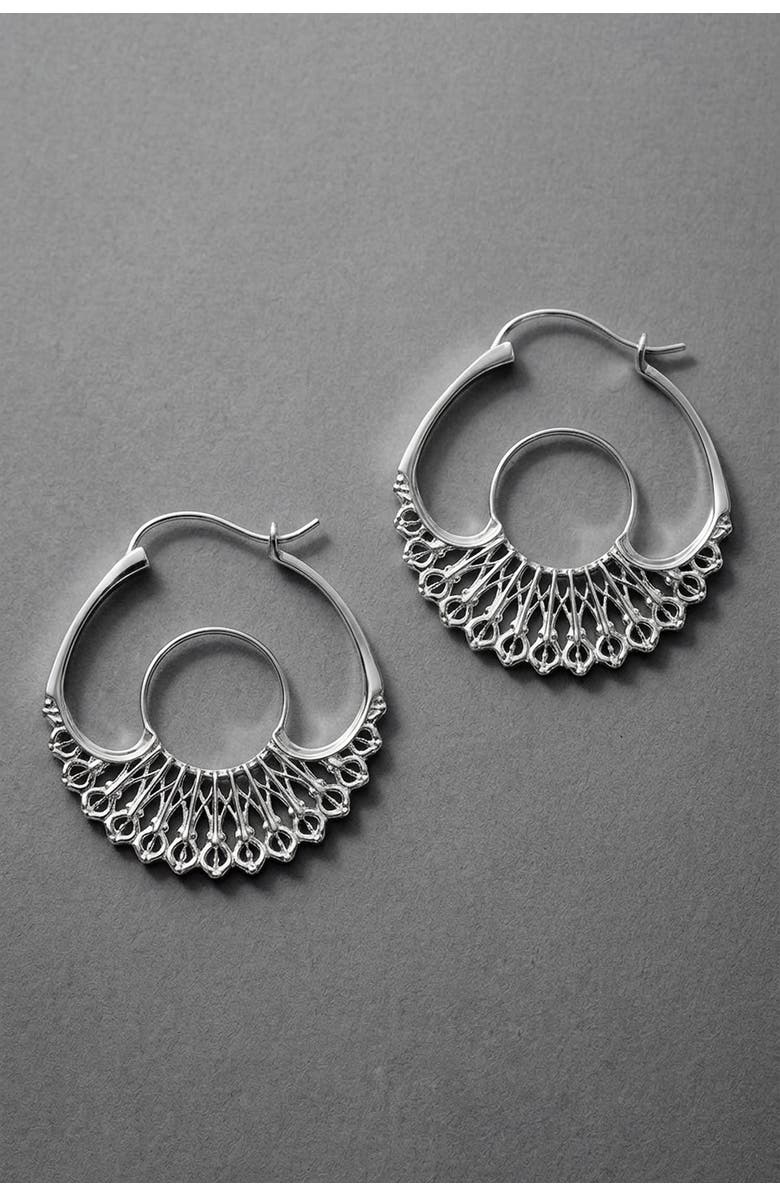 Astor & Orion Iris Hoops, Alternate, color, Silver