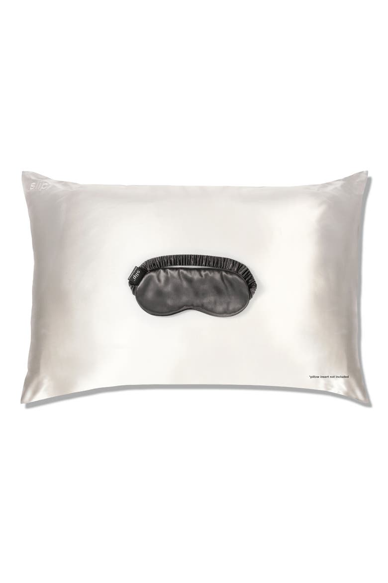 slip™ for beauty sleep White & Charcoal Collection (Nordstrom Exclusive), Main, color, WHITE/CHARCOAL