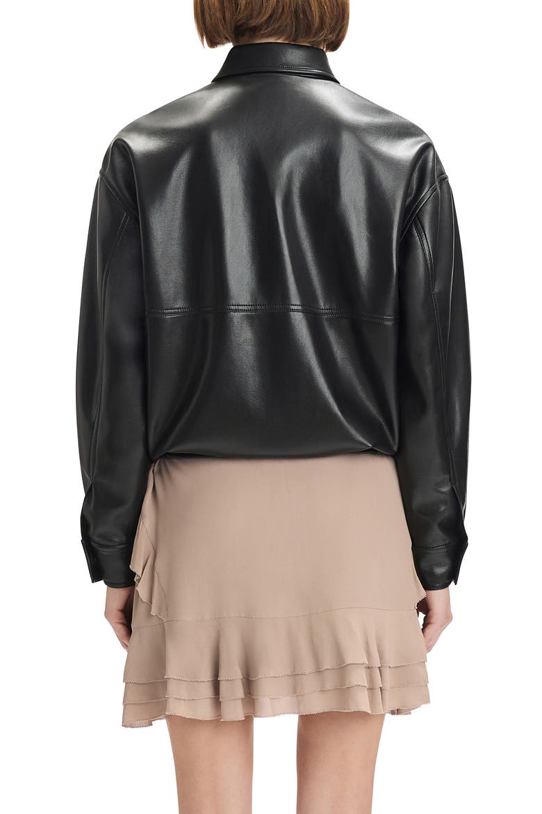 The Beacon Faux Leather Jacket, Alternate, color, RAVEN