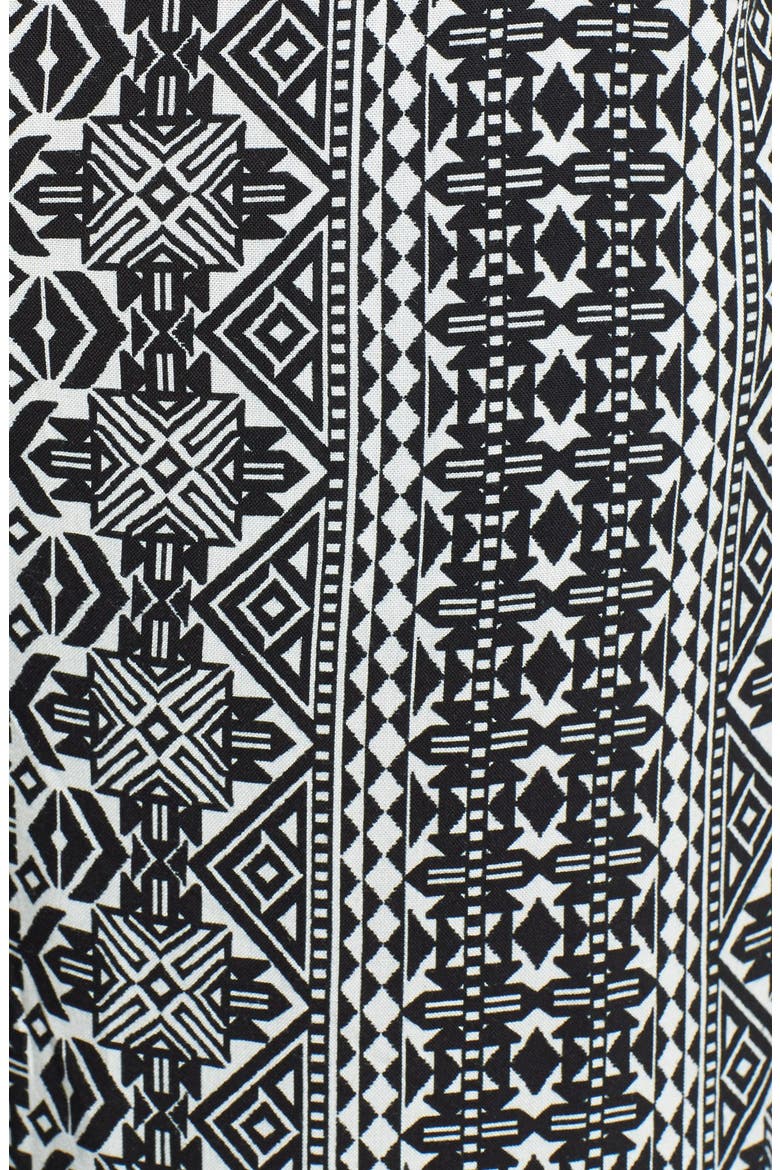 Print Palazzo Pants, Alternate, color, BLACK/WHITE AZTEC PRINT