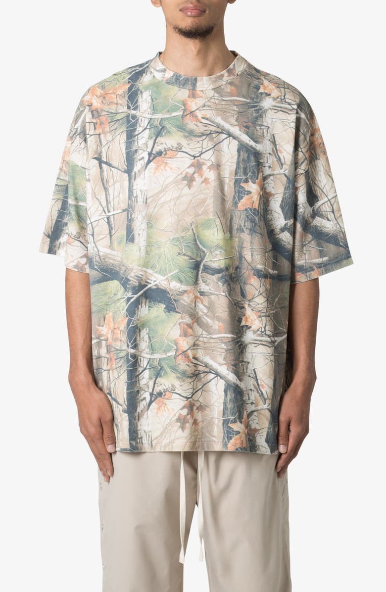 mnml Vintage Camo Print Oversize Cotton T-Shirt, Main, color, 