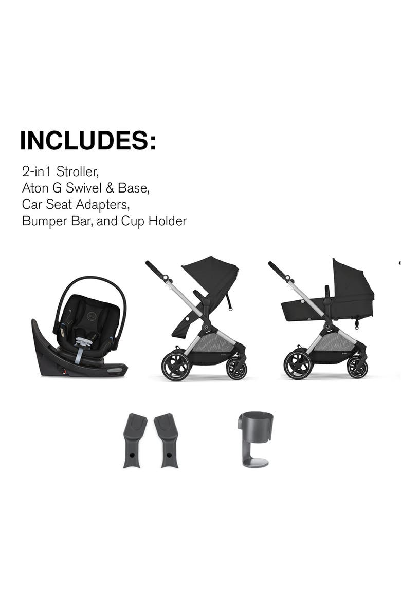 CYBEX Eos & Aton G Swivel Travel Stroller, Alternate, color, 