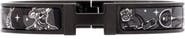 Pre-Owned Hermes So Black Clic HH Bracelet Printed Enamel with Brushed Hardware Narrow