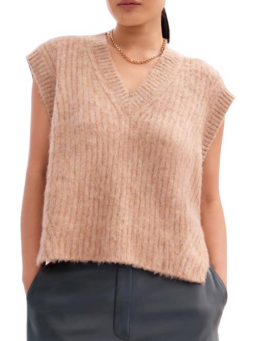 Ro&zo Knit V-neck Vest Jumper In Brown