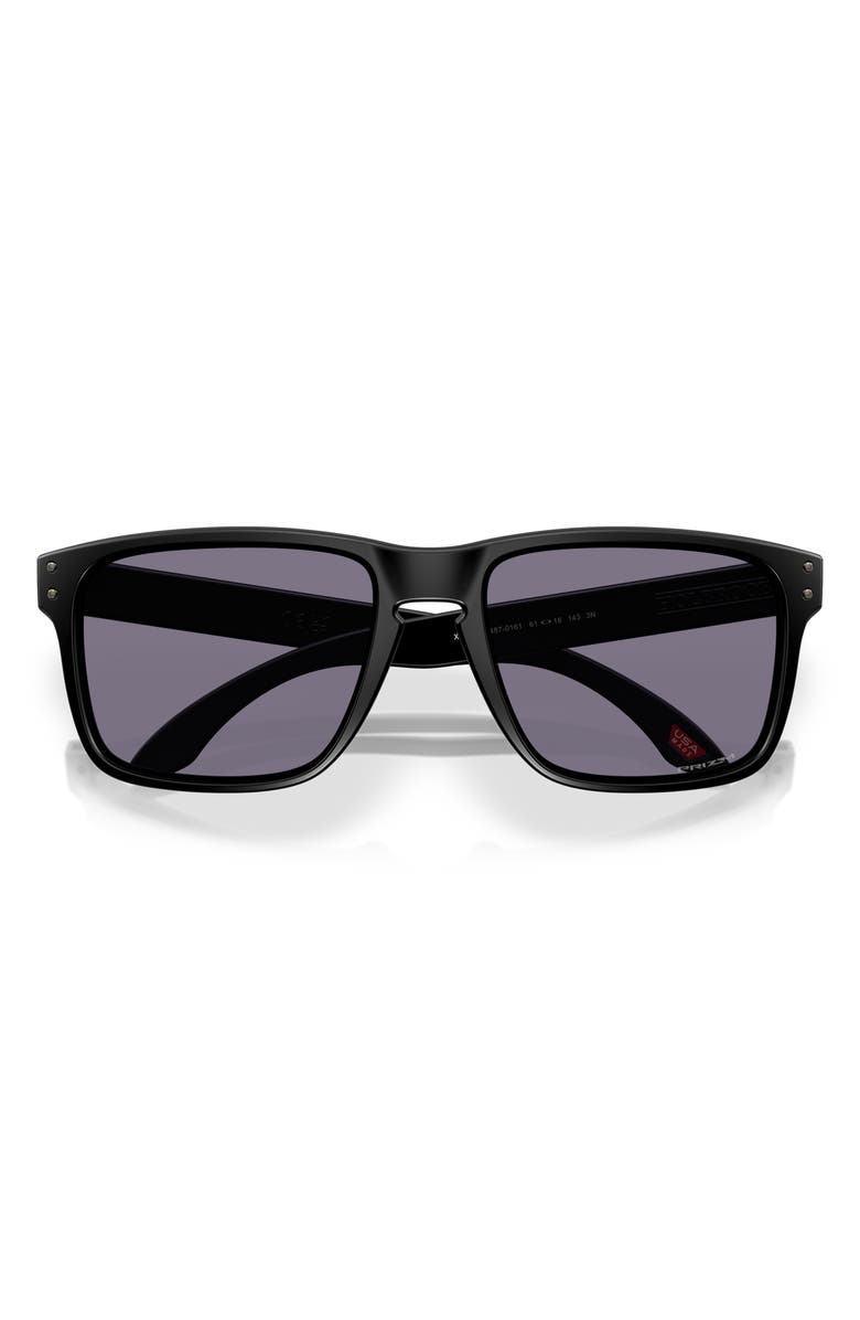 Oakley Prizm<sup>™</sup> Grey Everyday 61mm Rectangular Sunglasses, Alternate, color, Matte Black Prizm Grey