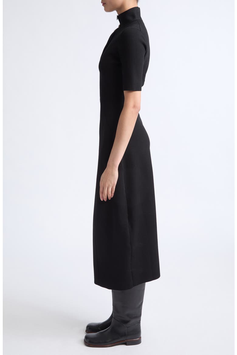 Mathilde Sculpted Sweater Dress, Alternate, color, BLACK