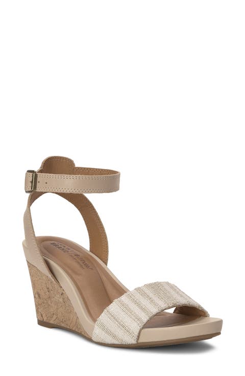 Lynda Ankle Strap Platform Wedge Sandal (Women)