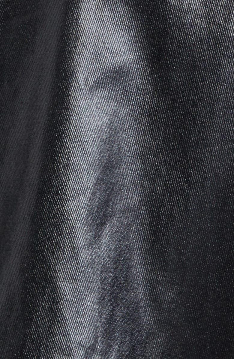 Derek Lam 10 Crosby Beatrix Rib Sleeves Coated Twill Cape, Alternate, color, Black