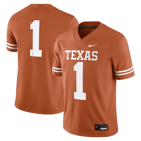 Men's Nike #1 Texas Orange Texas Longhorns Game Jersey