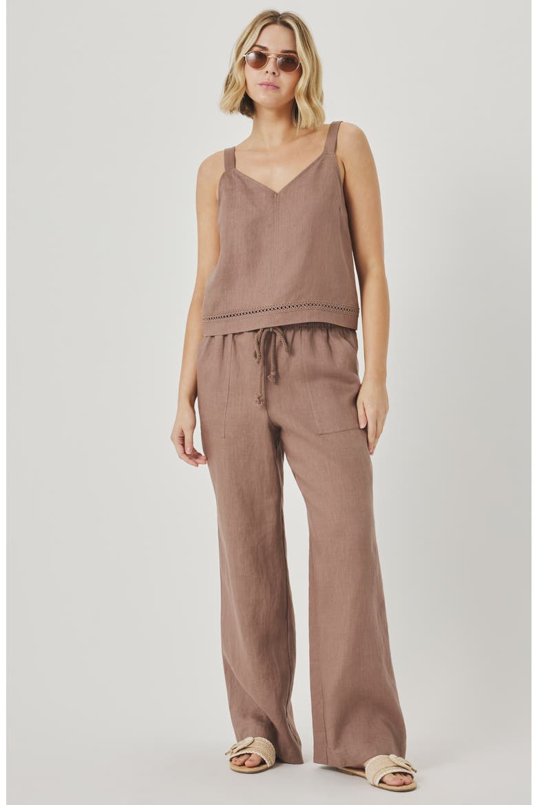 Stella Linen Tank, Alternate, color, WICKER BEIGE