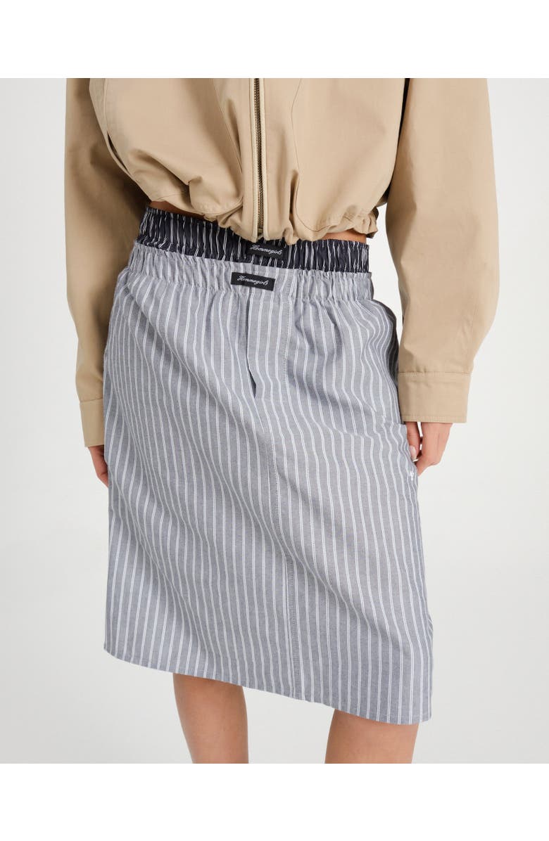 Hommegirls Boxer Pencil Skirt, Main, color, Grey Stripe Oxford