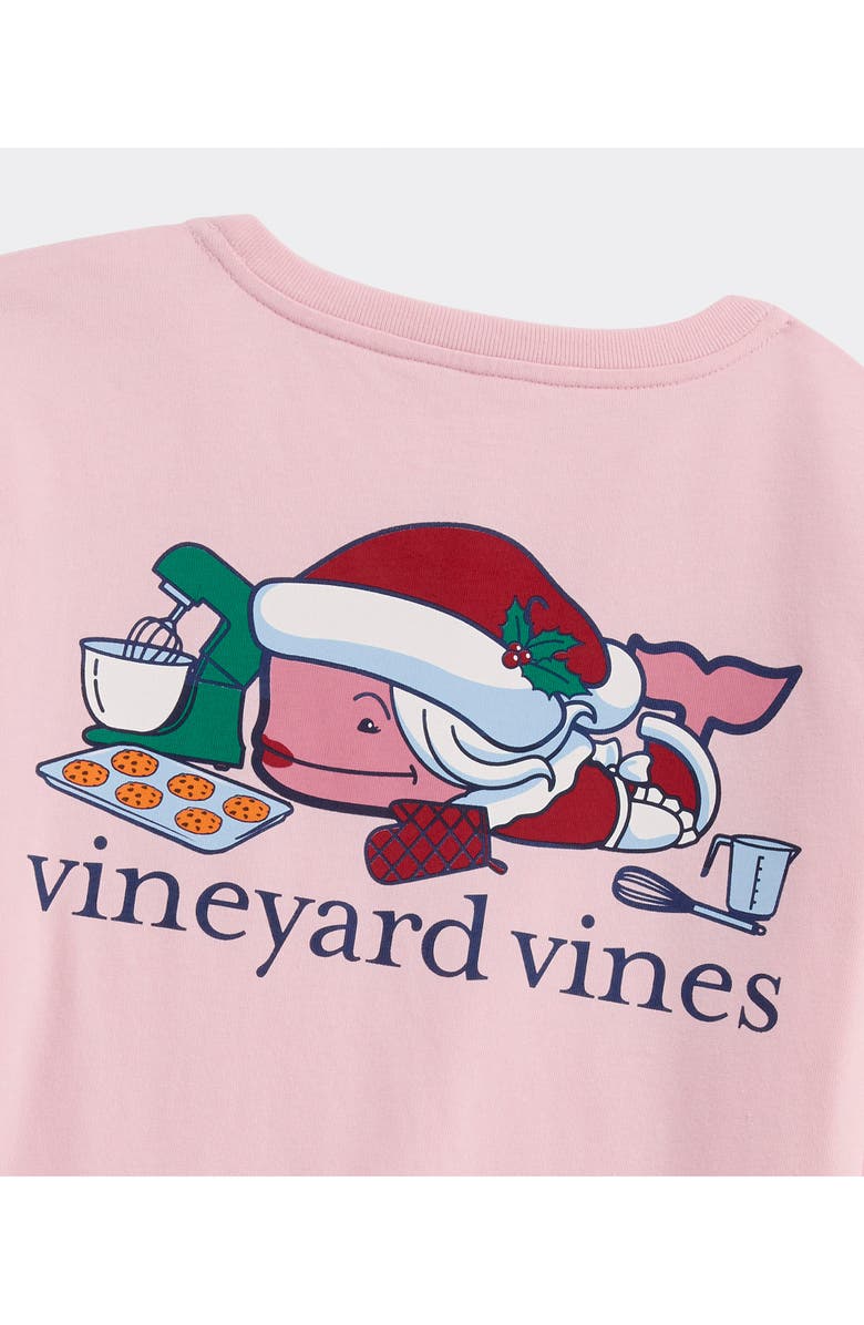 vineyard vines Mrs. Claus Whale Cotton Long Sleeve Graphic T-Shirt, Alternate, color, Flamingo